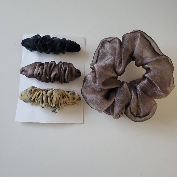 Colorful Organza scrunchies with matching Hairclips, scrunchies and hairclip - Picture 3 of 10